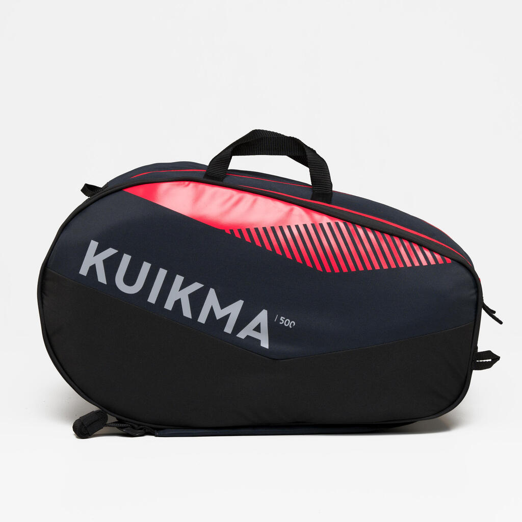 Sac de padel 20L - Kuikma PL 500 noir/rouge