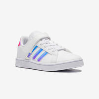 Baskets à scratch enfant - ADIDAS GRAND COURT blanc/nacre