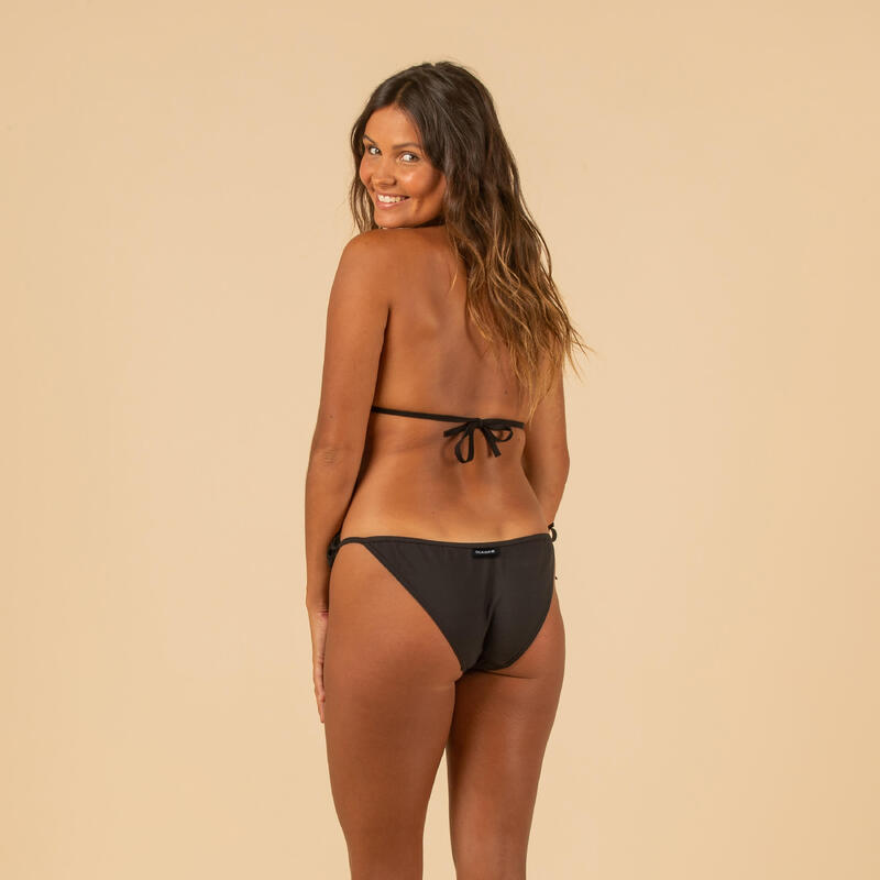 Bikinibroekje voor surfen Sofy met striksluiting zwart