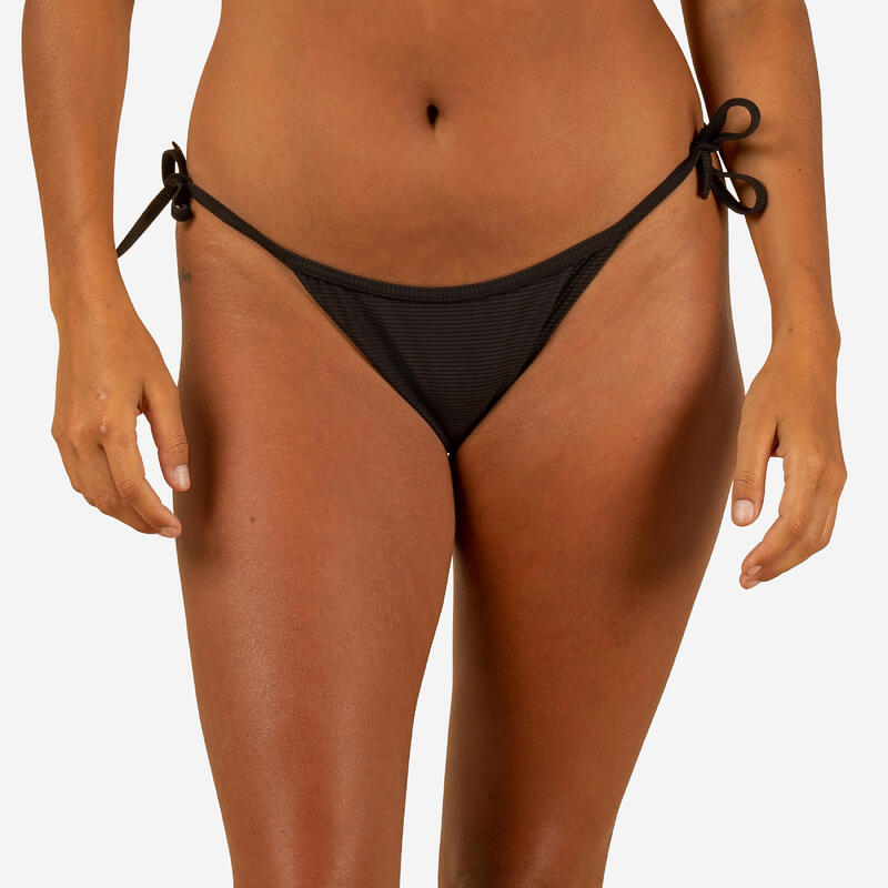 Bikinibroekje voor surfen Sofy met striksluiting zwart