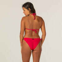 Braguita bikini Mujer surf lazos rosa ciruela