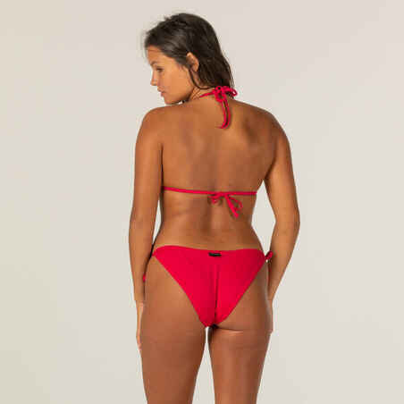 Braguita bikini Mujer surf lazos rosa ciruela