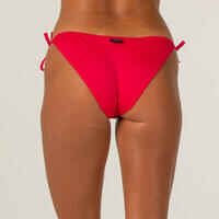 WOMEN'S SIDE-TIE BIKINI BOTTOMS SOFY RED