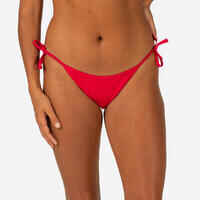 WOMEN'S SIDE-TIE BIKINI BOTTOMS SOFY RED