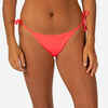 WOMEN'S SIDE-TIE BIKINI BOTTOMS SOFY NEON CORAL