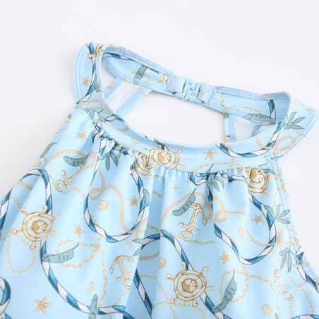 Women's 1-Piece Skirt Swimsuit - CN Amber - RUDDER BLUE