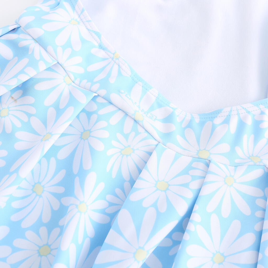 Maillot de bain jupe une pièce pour fille - CN - 1P MINI AMBRE ROSE CIEL