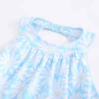 Girl one-piece skirt swimsuit - CN 1P MINI AMBER DAISIES BLUE