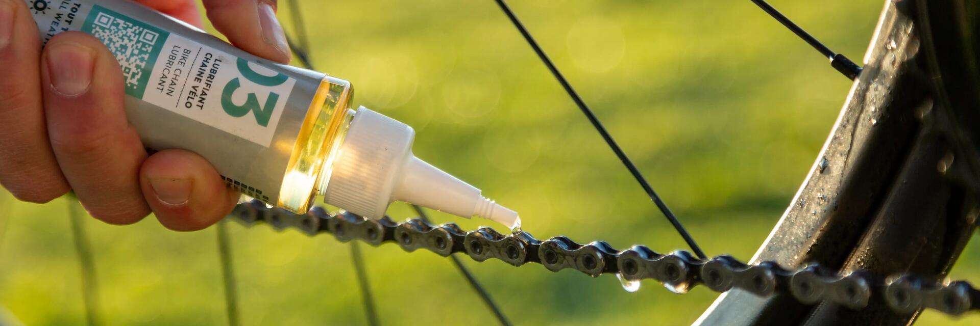Lubricar correctamente la cadena de la bicicleta