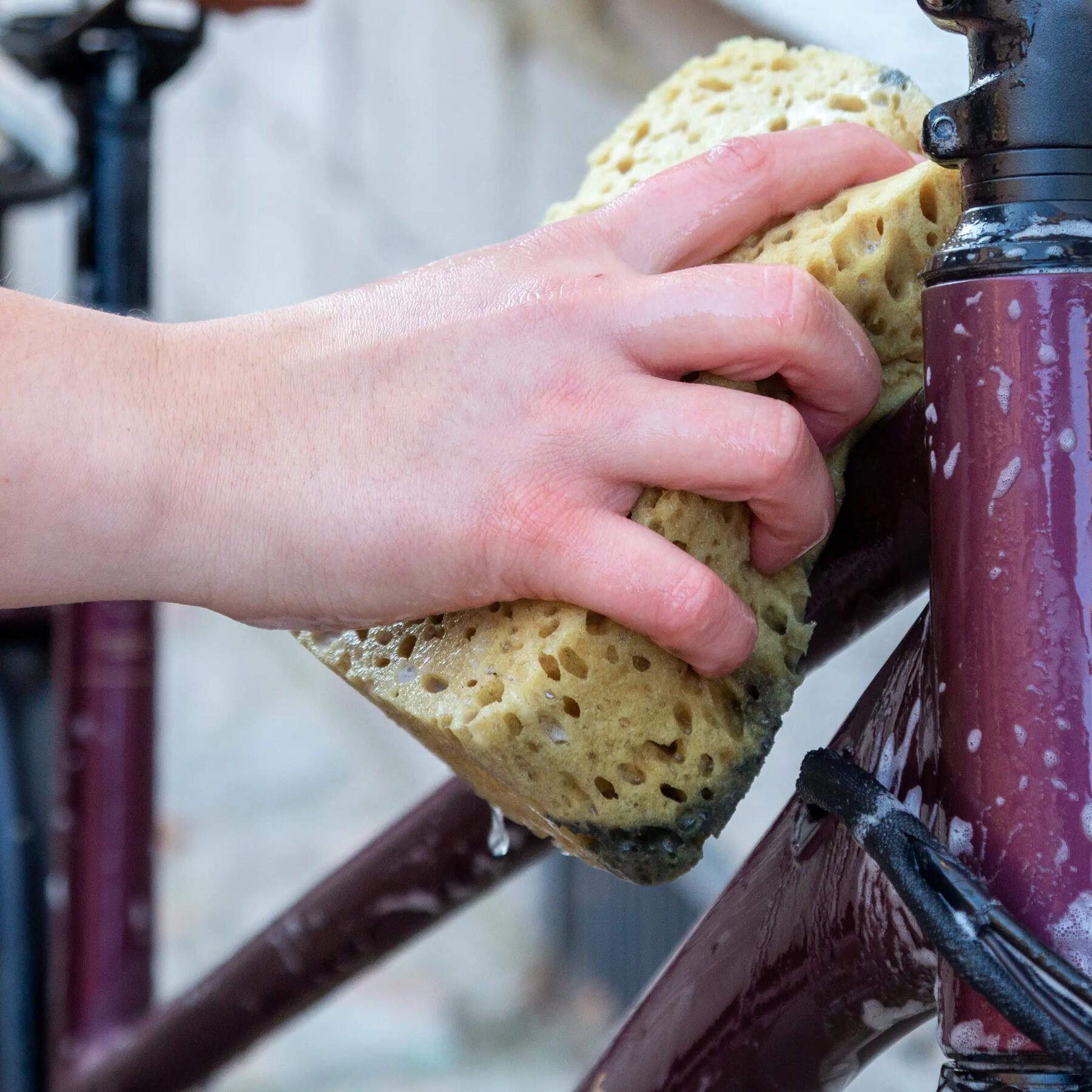 Cleaning a bikeframe