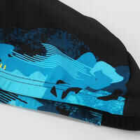 Mesh swim cap - Printed fabric - Camo black blue