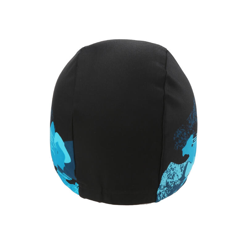 Bonnet de Bain en Maille - Tissu Imprimé - Camo Noir Bleu
