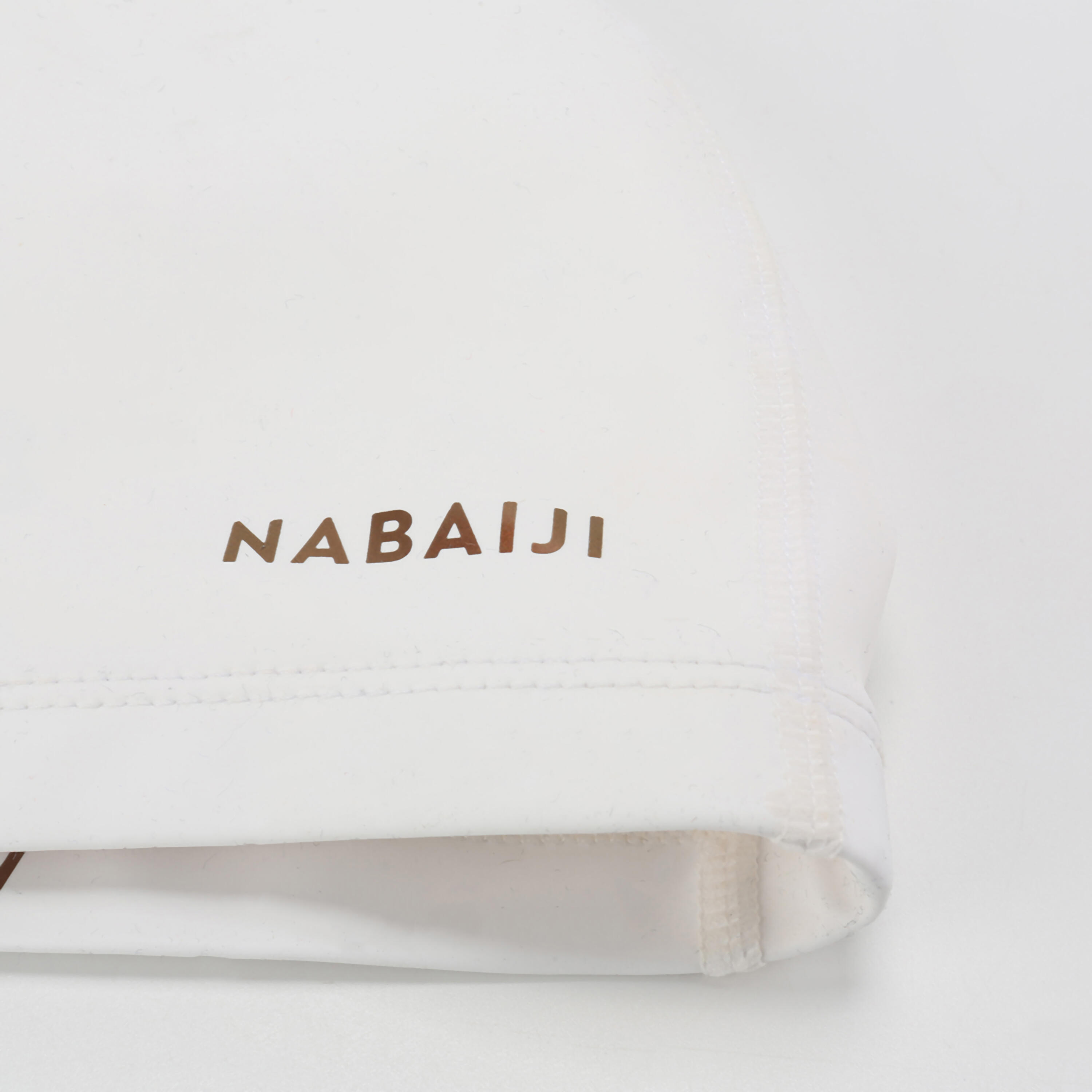 Gorro Natación niños adulto tela revestido  silicona blanco Talla M 5/13