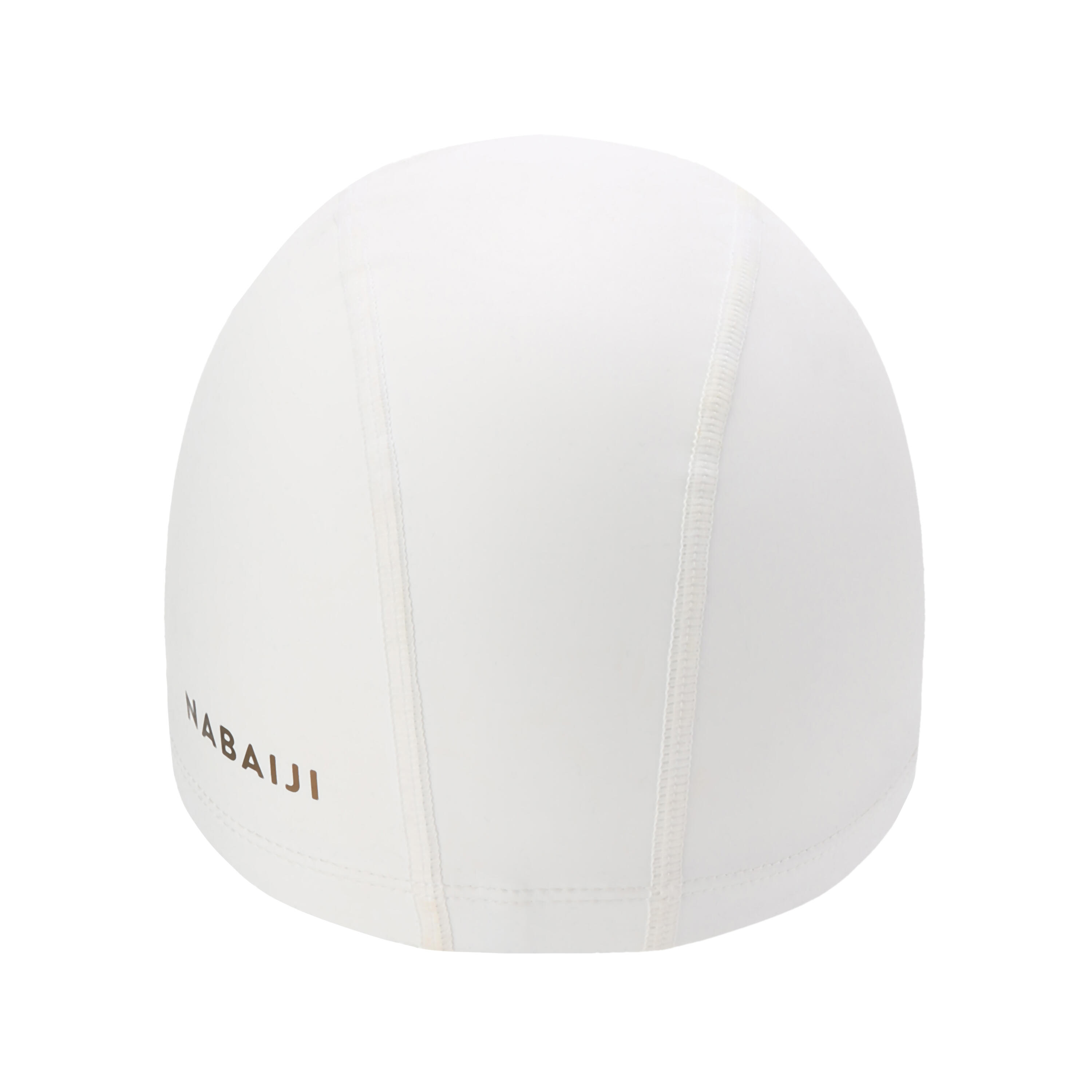 Gorro Natación niños adulto tela revestido  silicona blanco Talla M 2/13