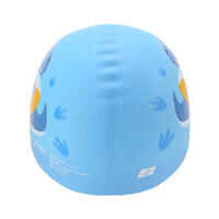 SILICONE swim cap - One size - Dino blue orange