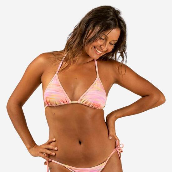 Haut de maillot de bain femme triangle coulissant avec coques salty