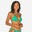 Top Bikini Mae Mujer Verde Triángulos Corredizos