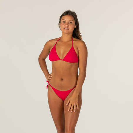 WOMEN'S SIDE-TIE BIKINI BOTTOMS SOFY RED