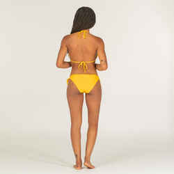 WOMEN'S SLIDING TRIANGLE SWIMSUIT TOP MAE Ribbed YELLOW