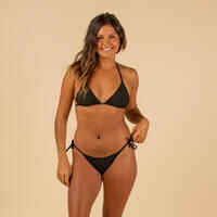 WOMEN'S SLIDING TRIANGLE SWIMSUIT TOP WITH PADDED CUPS SIMY BLACK