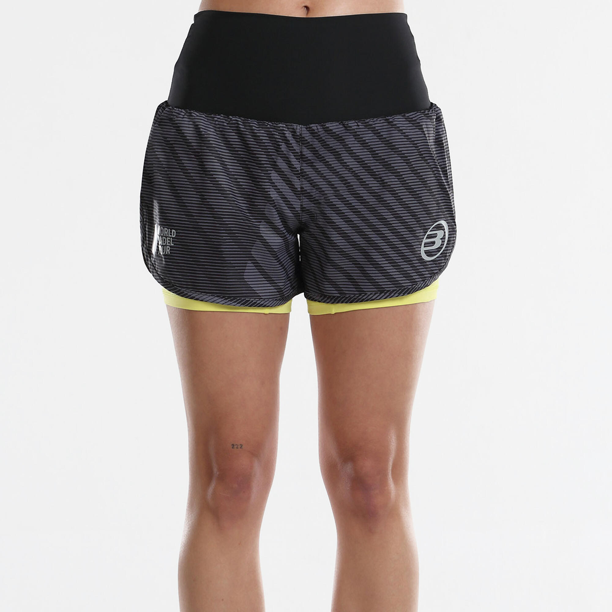 short de padel femme - bullpadel lonja noir - bullpadel