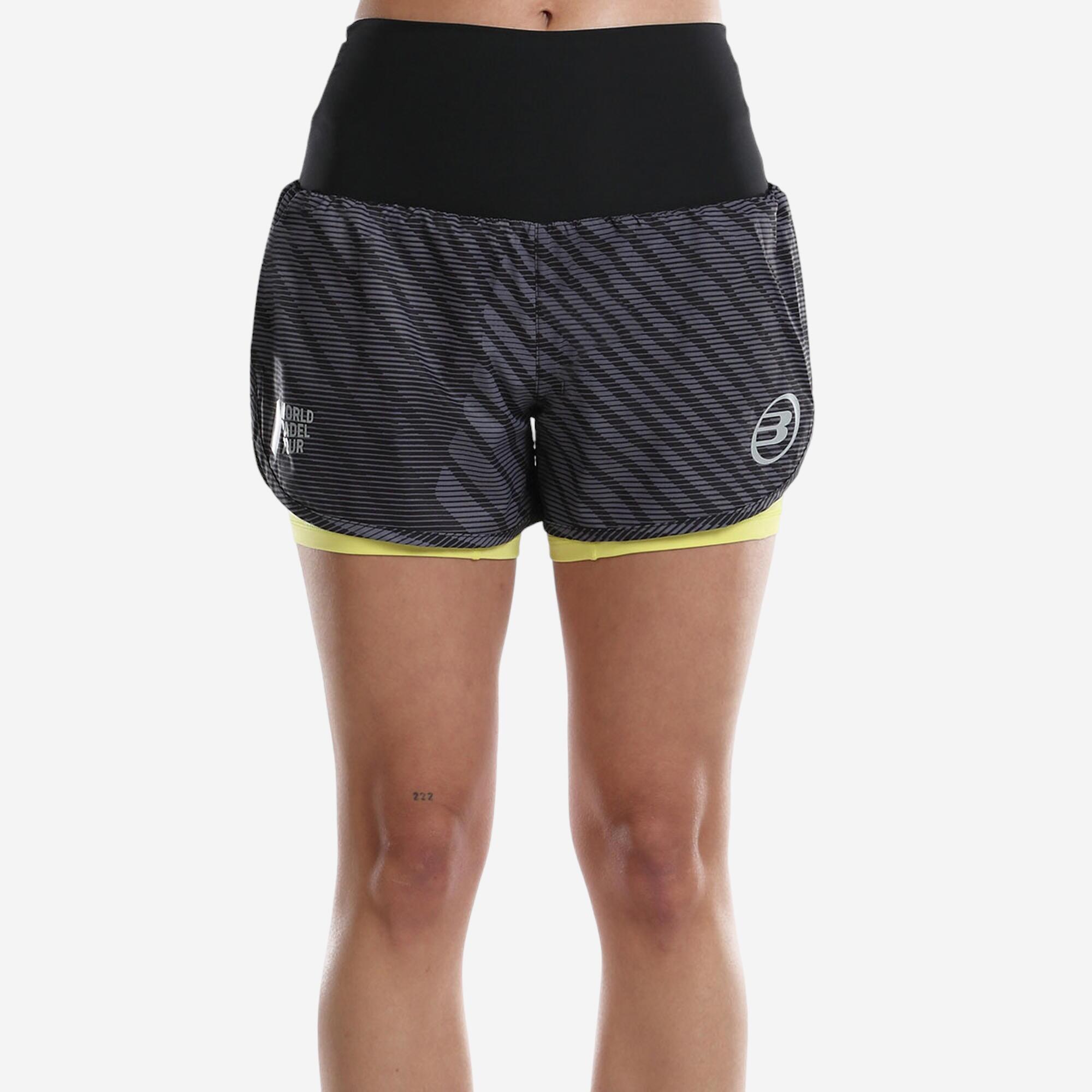 Pantal n corto de p del para Mujer Bullpadel Lonja negro