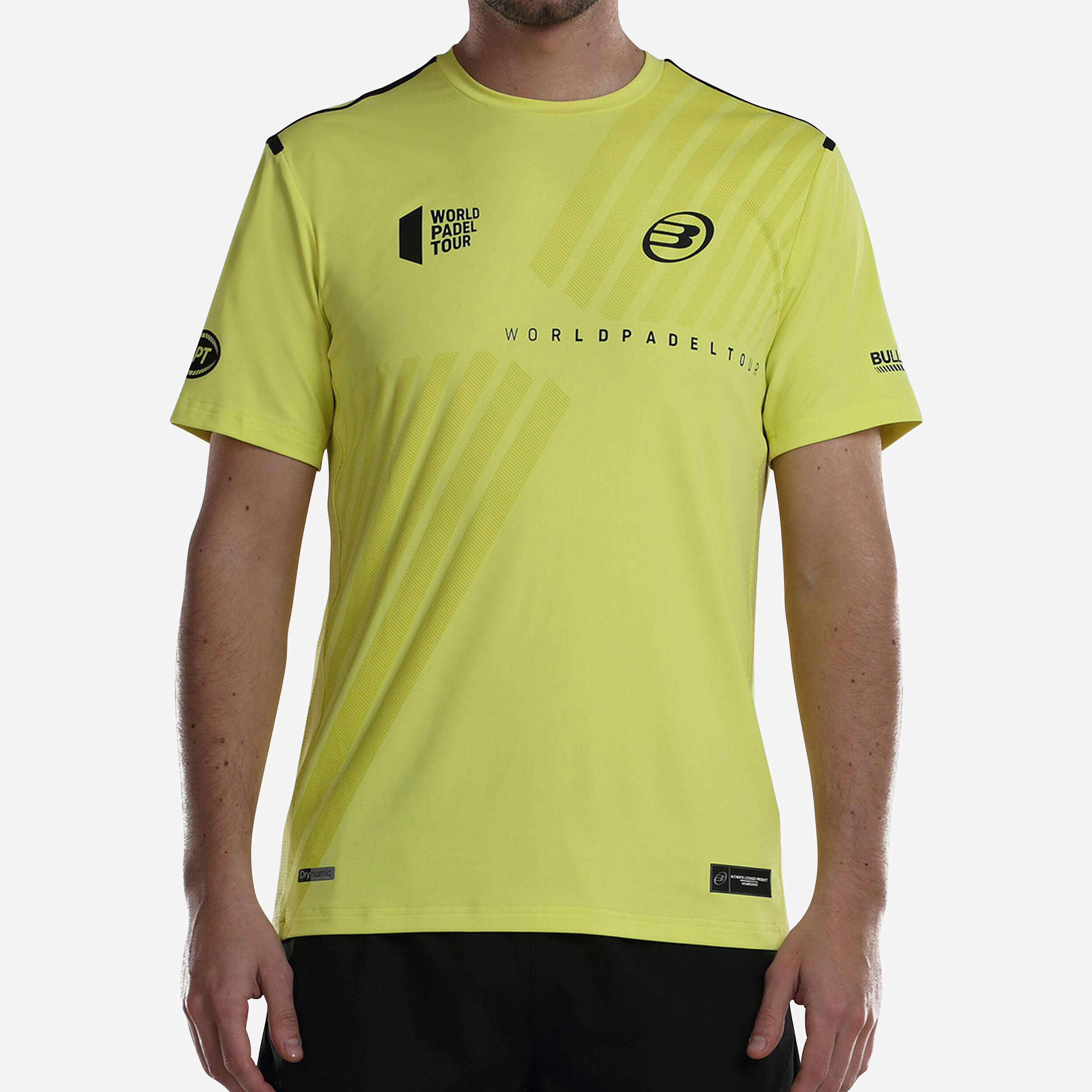 Camiseta manga corta de p del Hombre Bullpadel Logro amarillo