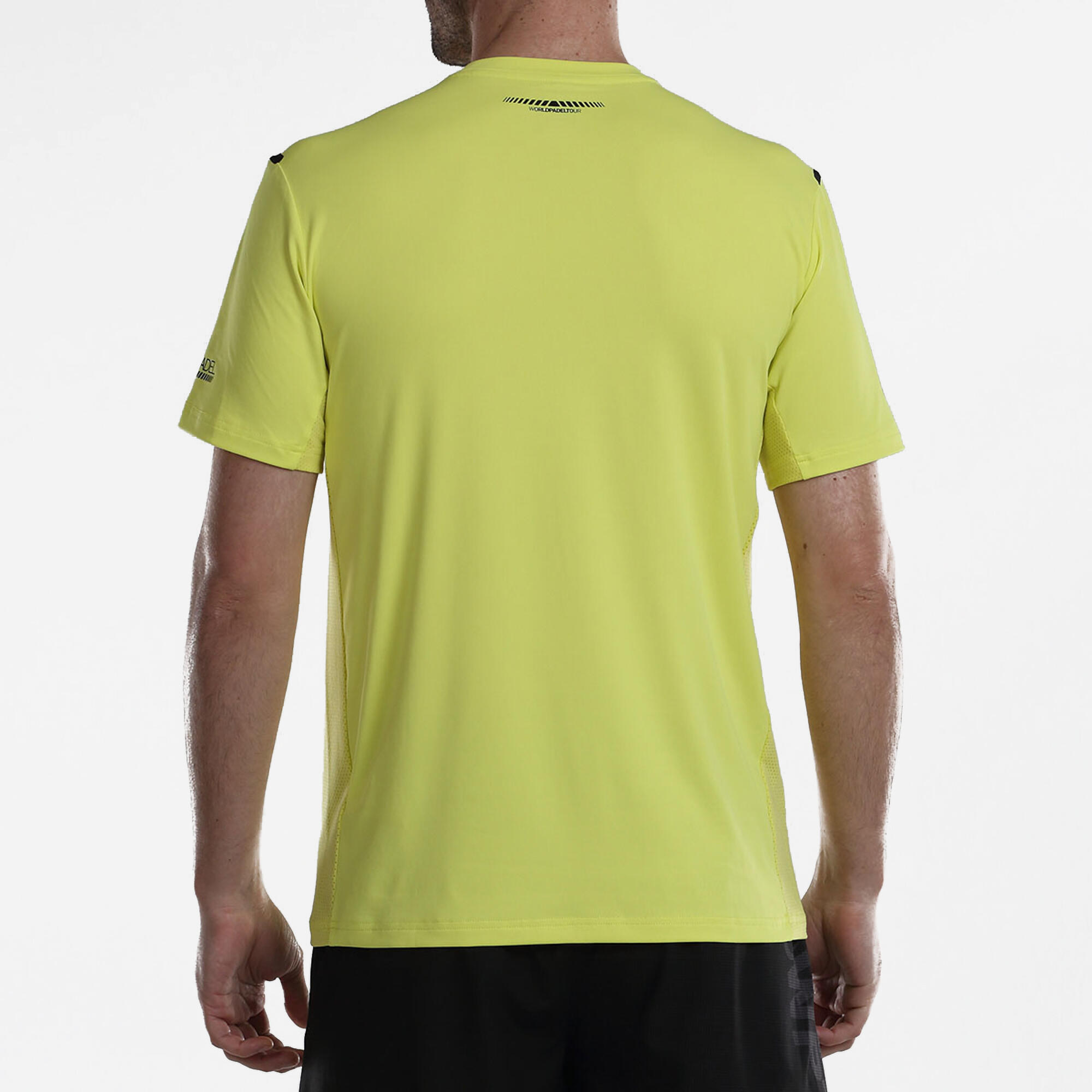 Camiseta manga corta de p del Hombre Bullpadel Logro amarillo