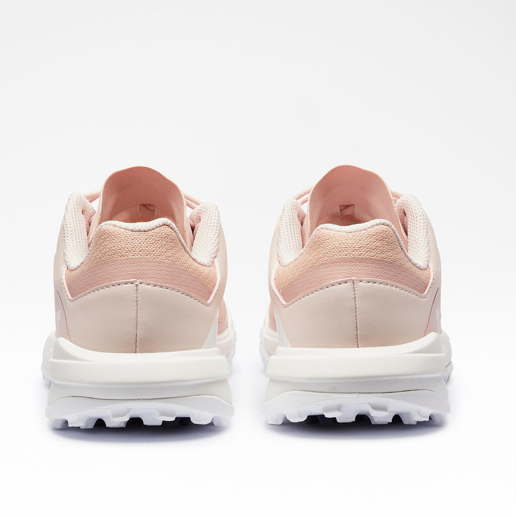 Cipele za golf WW 500 vodootporne ženske ružičasto-bijele