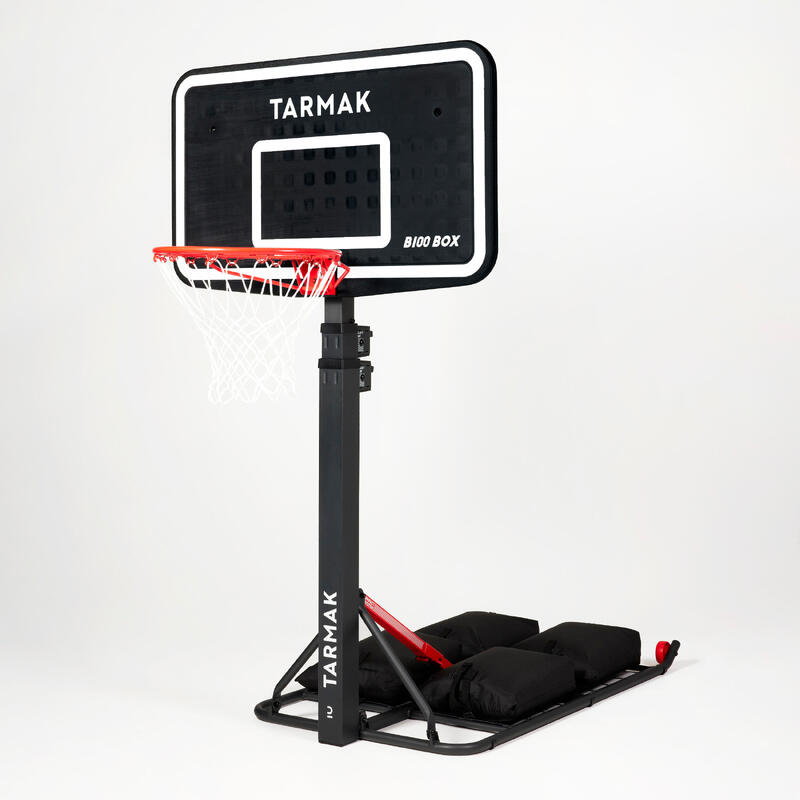 Basketball Korbanlage klappbar mit Rollen 2,40 bis 3,05 m - B100 Easy Box 