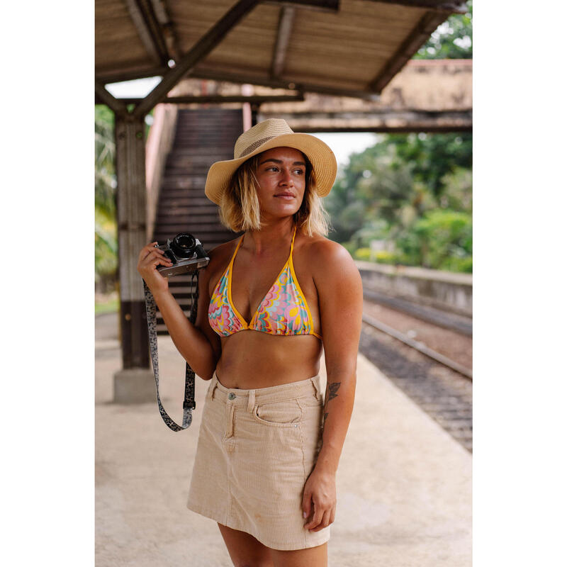 Top de Bikini de Surf Triângulo deslizante MAE Flowy Mulher Amarelo