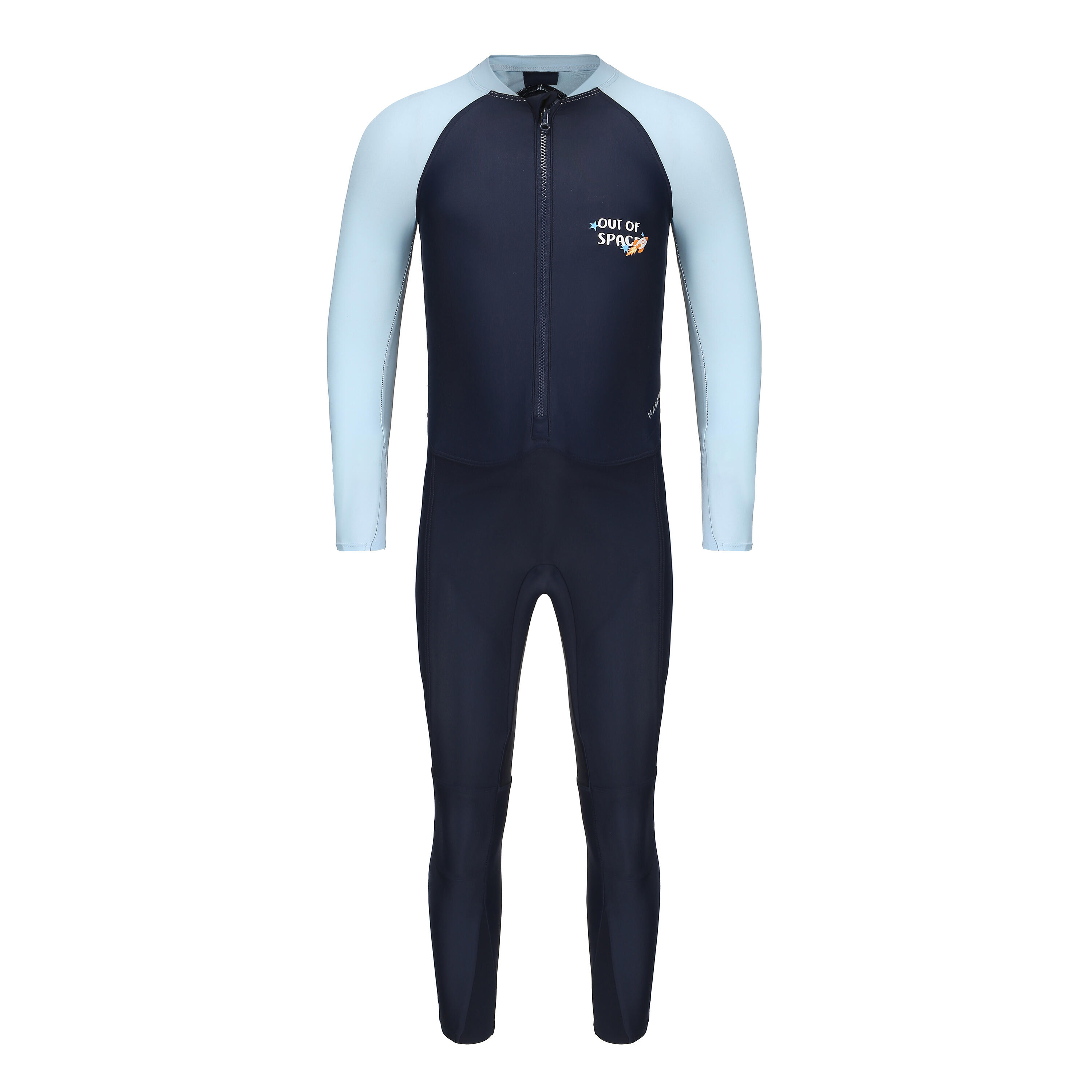Boys’ long sleeve swimsuit - UV Combiswim 100 - SPACE BLUE