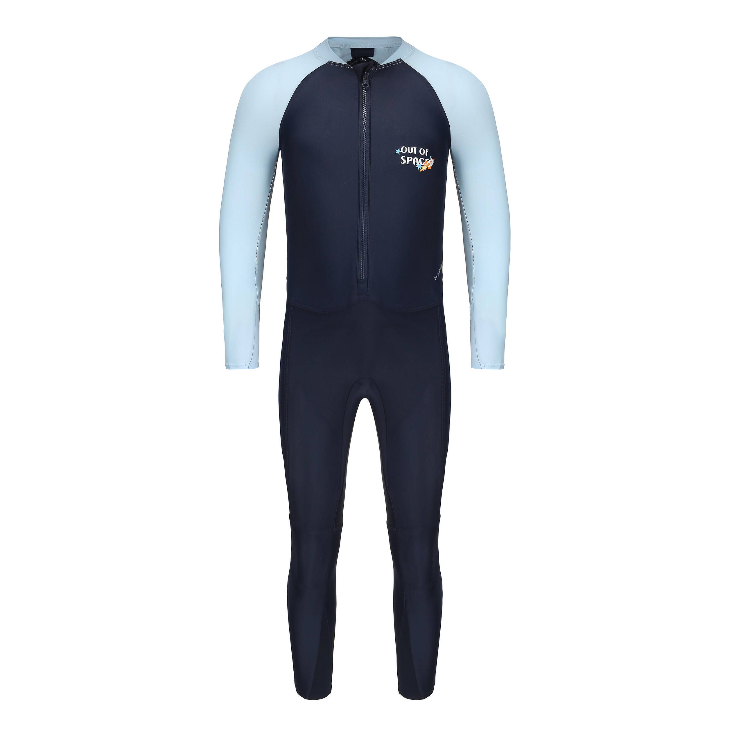 Boys’ long sleeve swimsuit - UV Combiswim 100 - SPACE BLUE