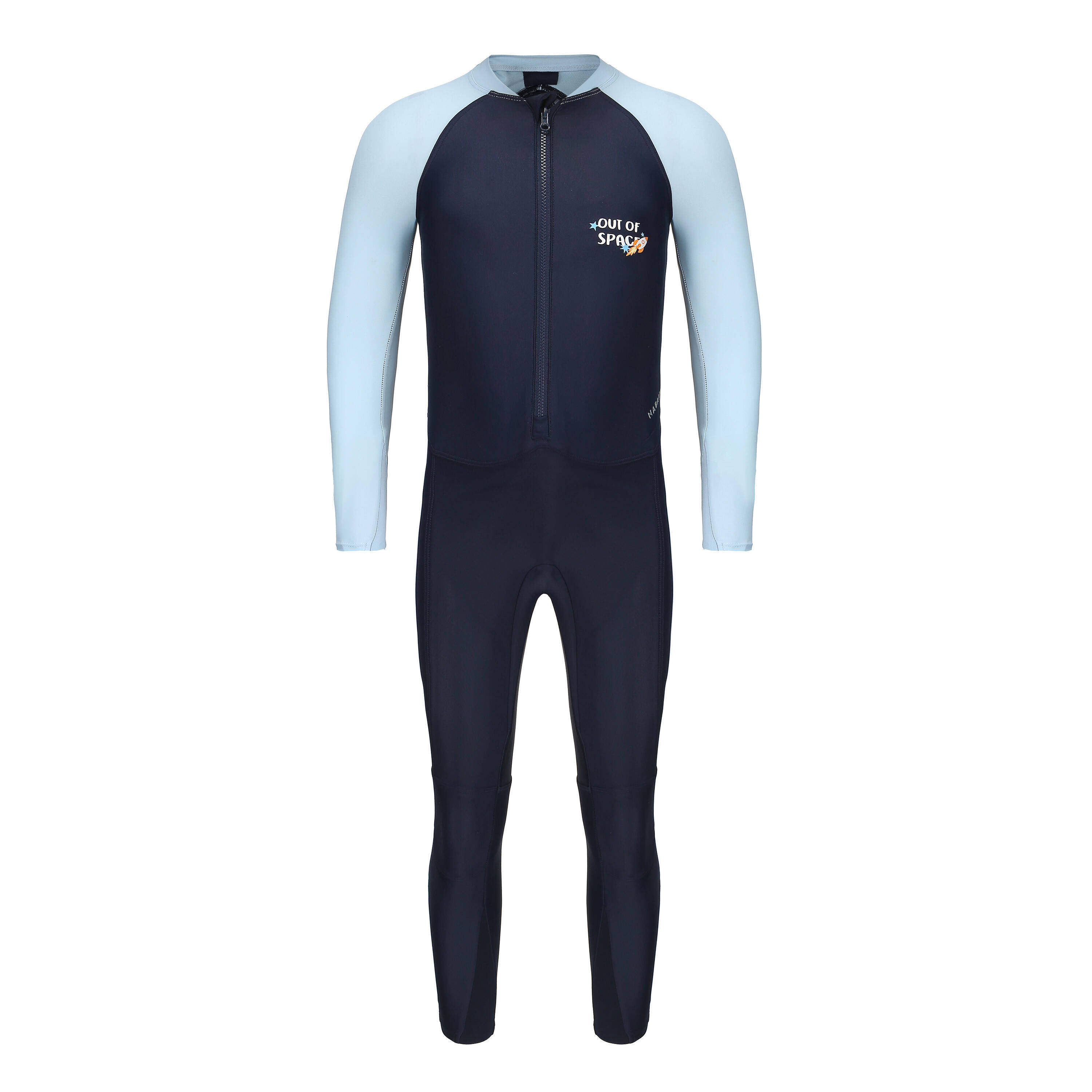 Boys’ long sleeve swimsuit - UV Combiswim 100 - SPACE BLUE -  1