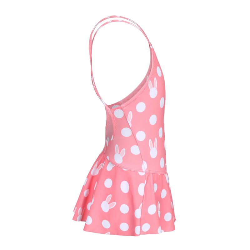 女孩款一件式連身裙泳裝Lila - 粉色