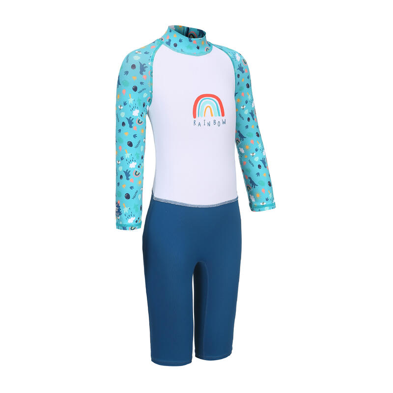 Baby / Kids' long-sleeve UV-protection swimming suit - Blue Print
