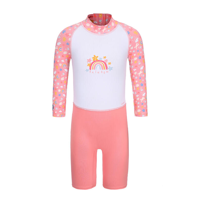 Baby / Kids' Swimming Long Sleeve UV-Protection Suit - Pink Print