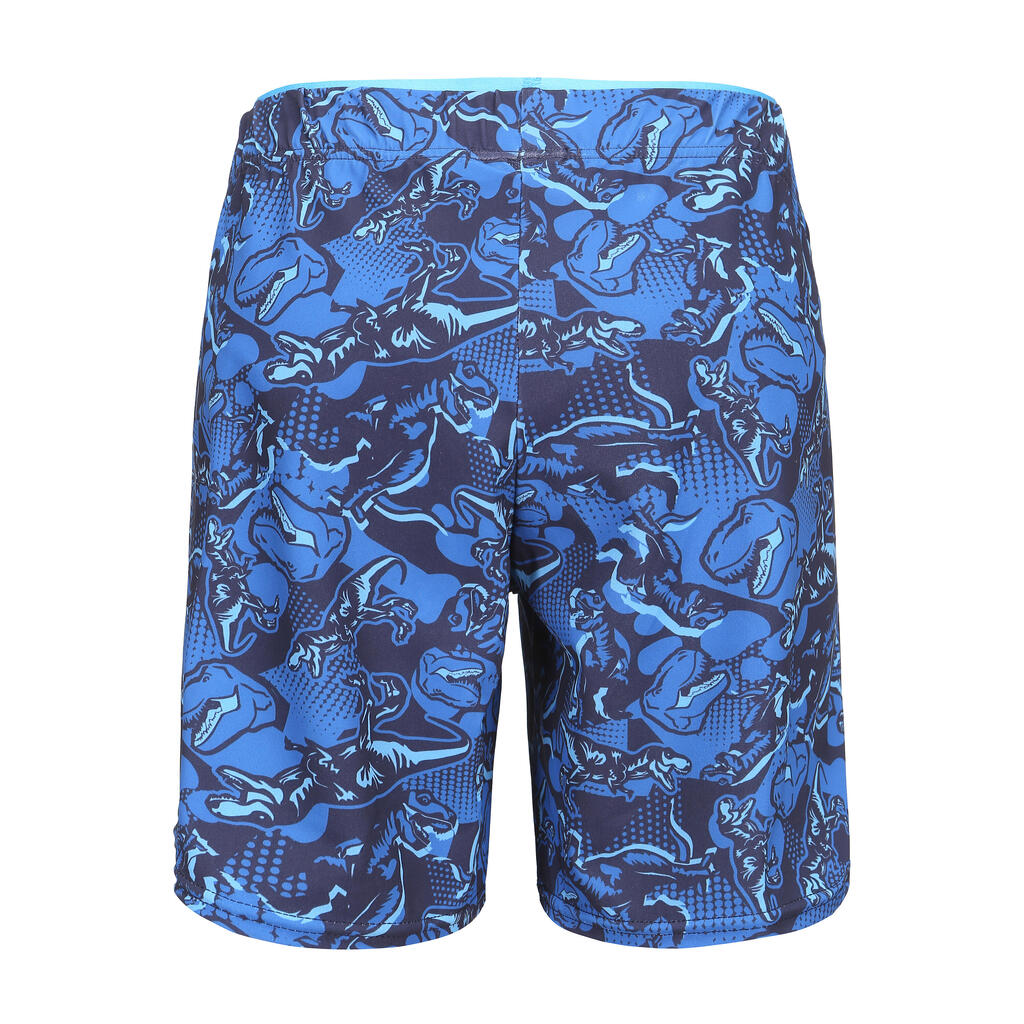 Maillot De Bain Short Natation Garçon - 100 Long -ALL SDINO BLUE