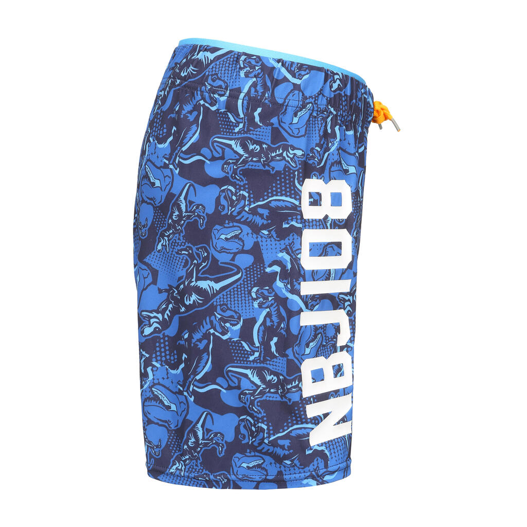 Maillot De Bain Short Natation Garçon - 100 Long -ALL SDINO BLUE