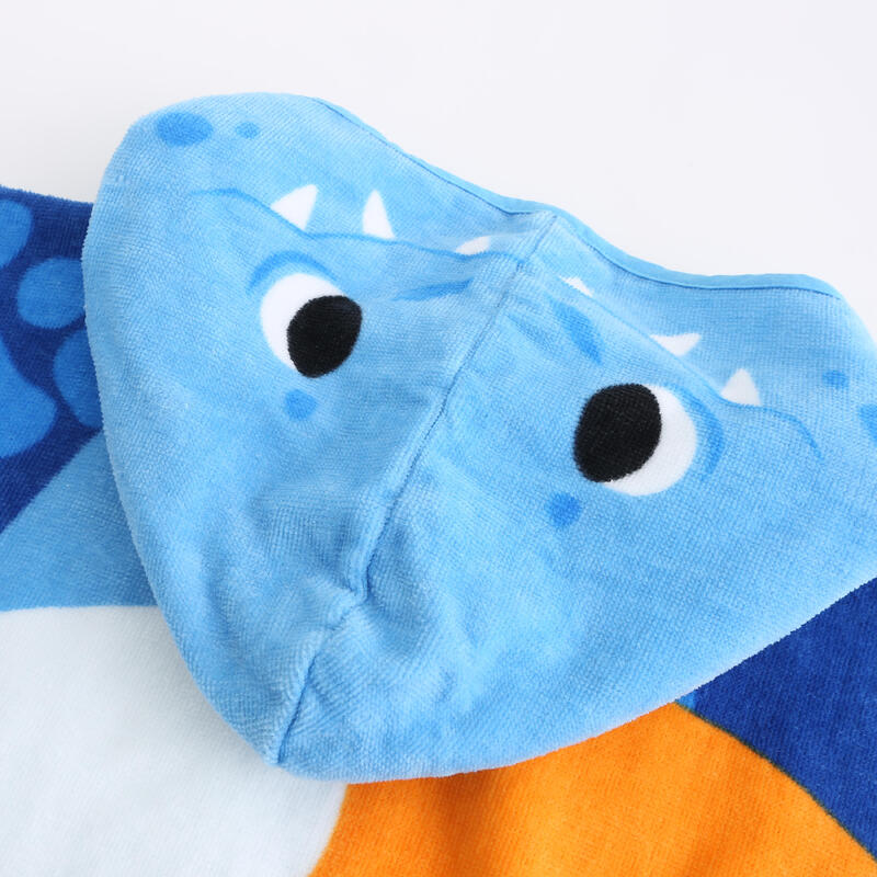 Baby/Kids poncho with hood Dinosaur print