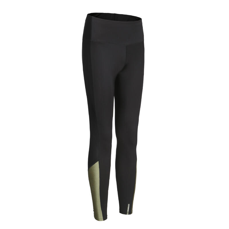 WOMEN'S SWIMSUIT LEGGING BOTTOMS AQUAGYM-AQUABIKE BLACK KHAKI