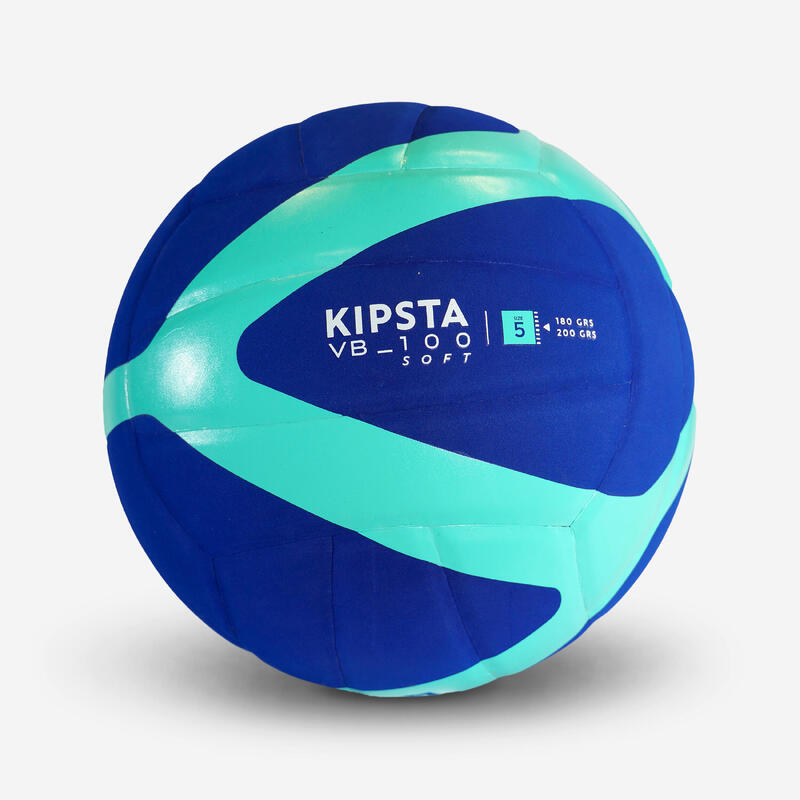 Volleyball V100 Soft 180–200 g 4–5 Jahre blau