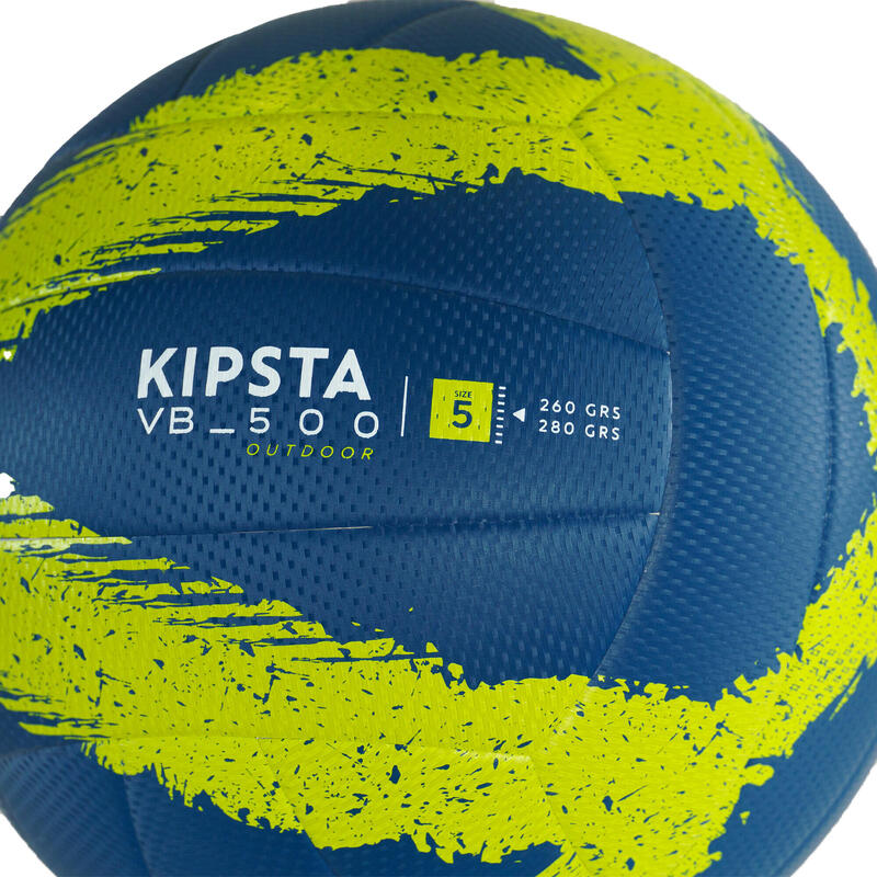 Outdoor volleybal VBO500 donkerblauw geel