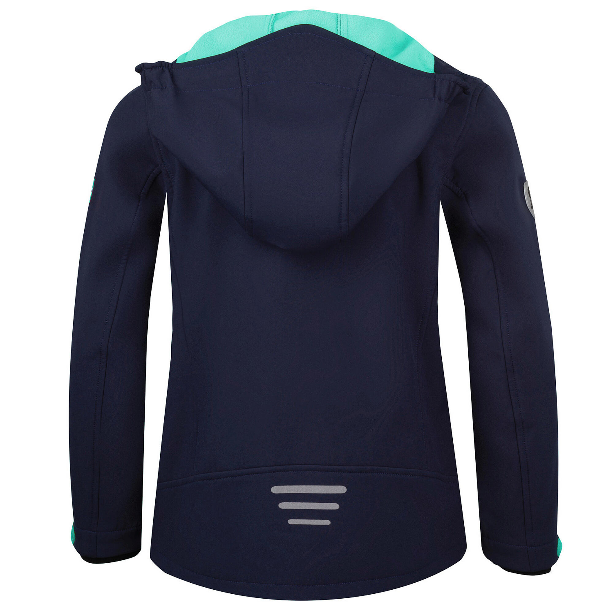 Softshelljacke Kinder wasserdicht Wandern - Trollfjord blau/türkis 4/4