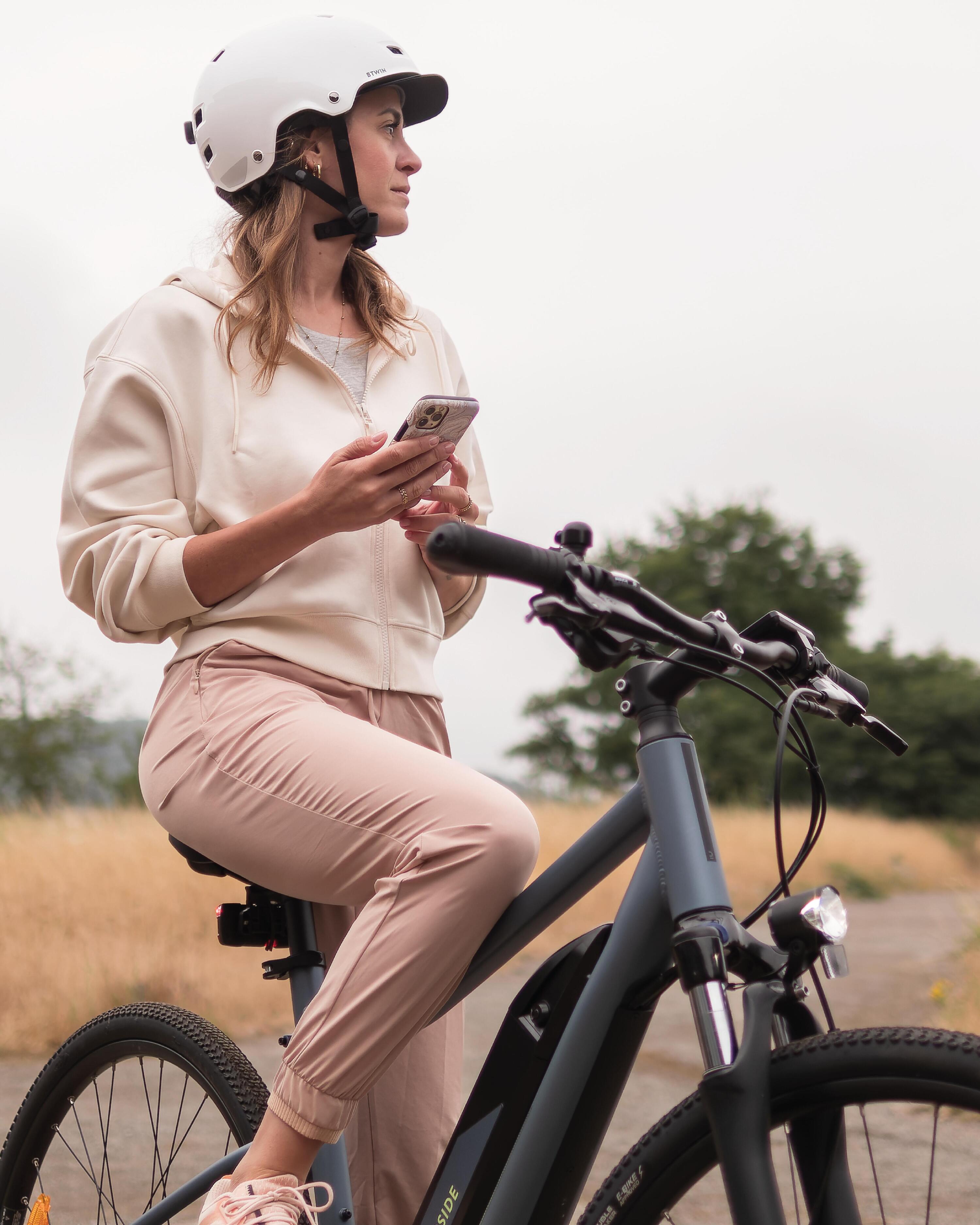 Vélo tout chemin électrique - cadre haut - Riverside 520 E gris 19/24