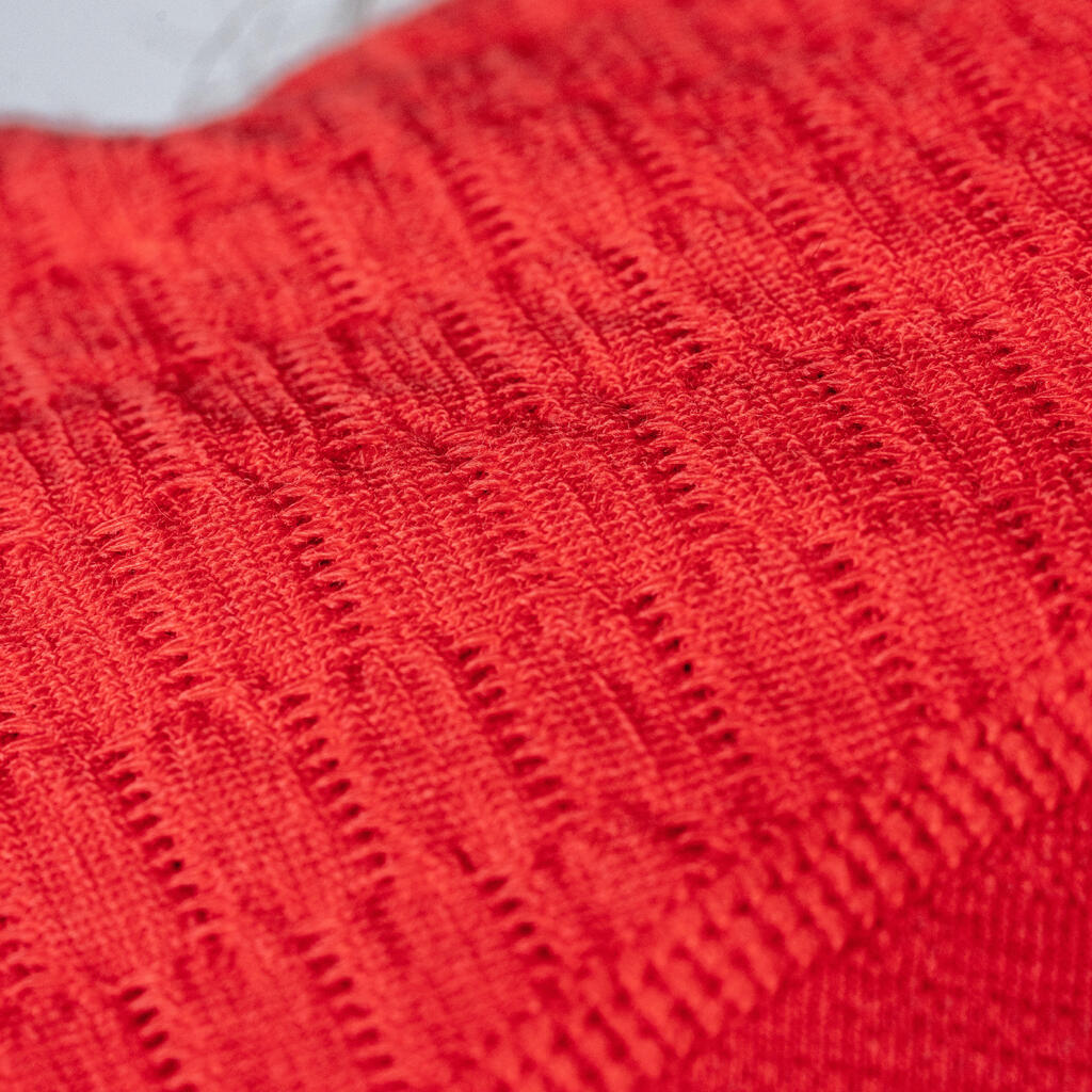 Moteriški trumparankoviai dviratininko marškinėliai GRVL900 (48 % merinosų vilnos), raudoni