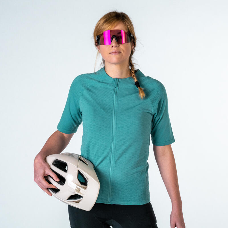 Maillot cycliste manches courtes Femme Pédaleur - Collection 2022