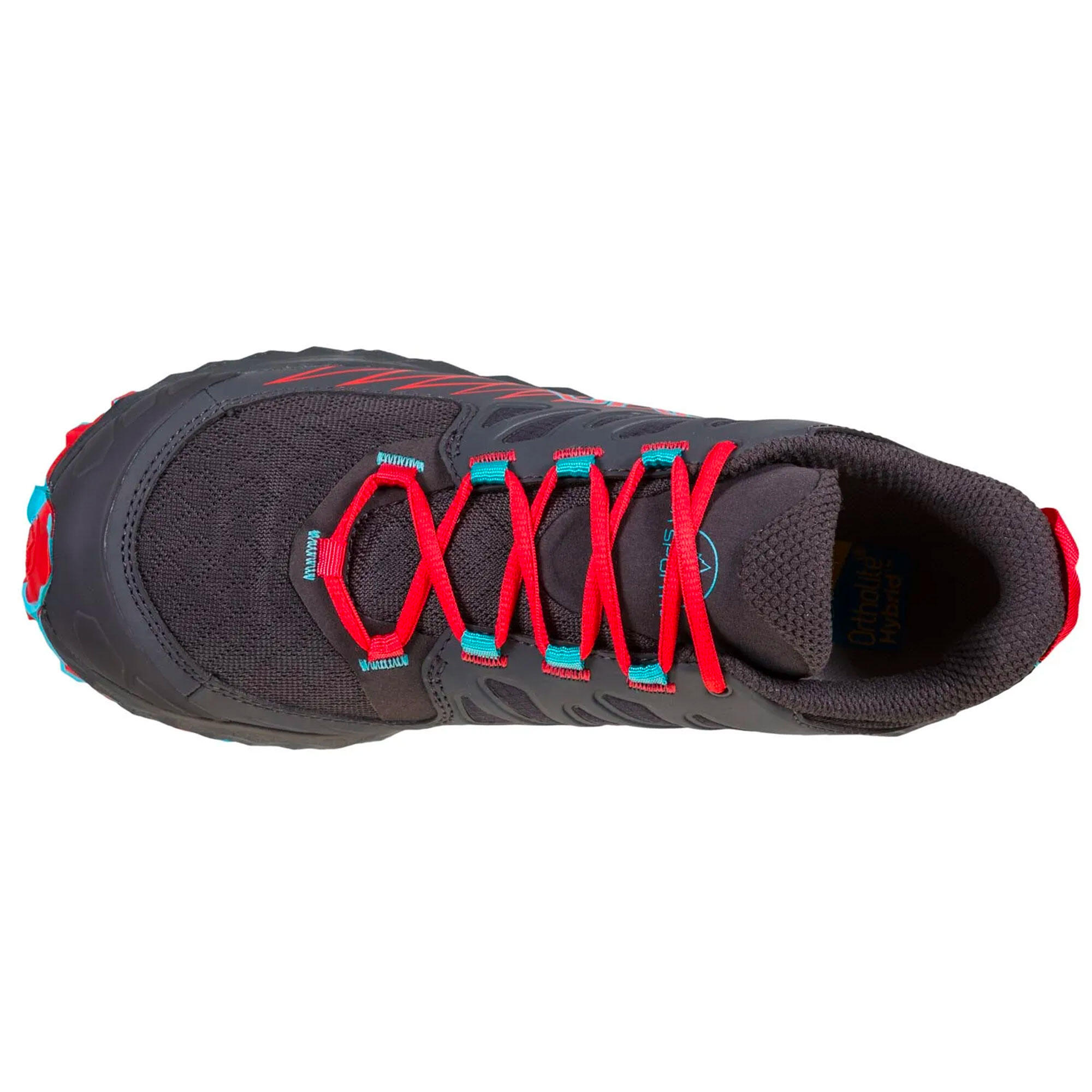 WOMEN'S TRAIL RUNNING SHOES - LYCAN II GORE-TEX GREY/RED/BLUE