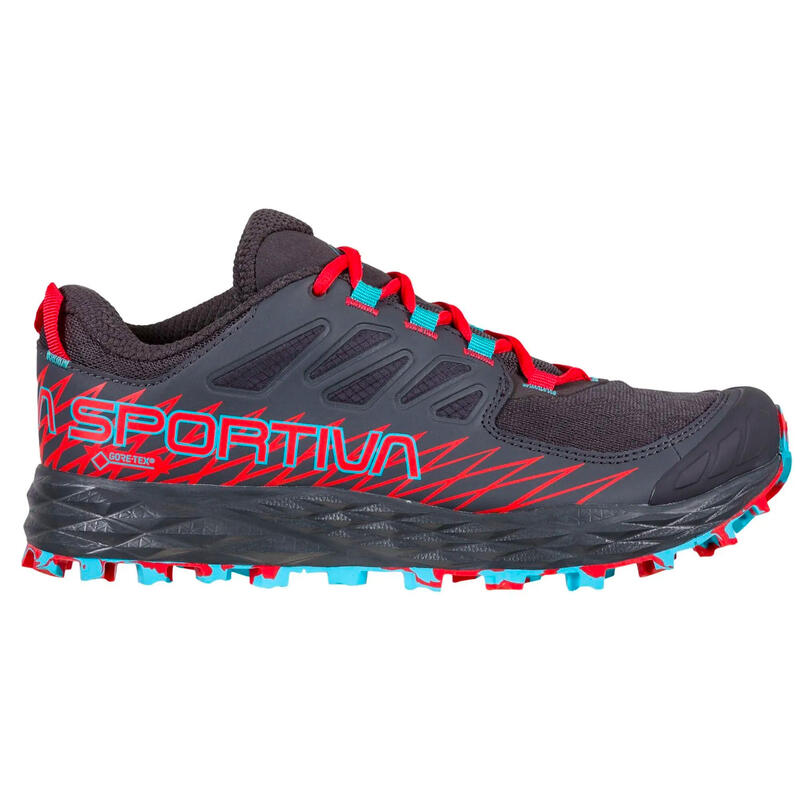 CHAUSSURES DE TRAIL RUNNING FEMME - LYCAN II GORE-TEX GRIS/ROUGE/BLEU