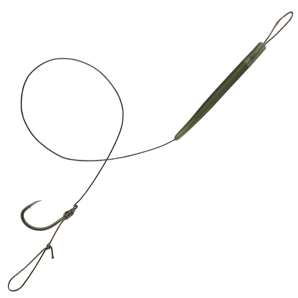 SN Hook 100 rigged leader kit (x10) for carp fishing